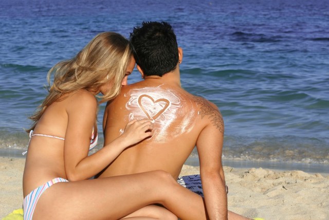 Dubai beach with Sarah and jack